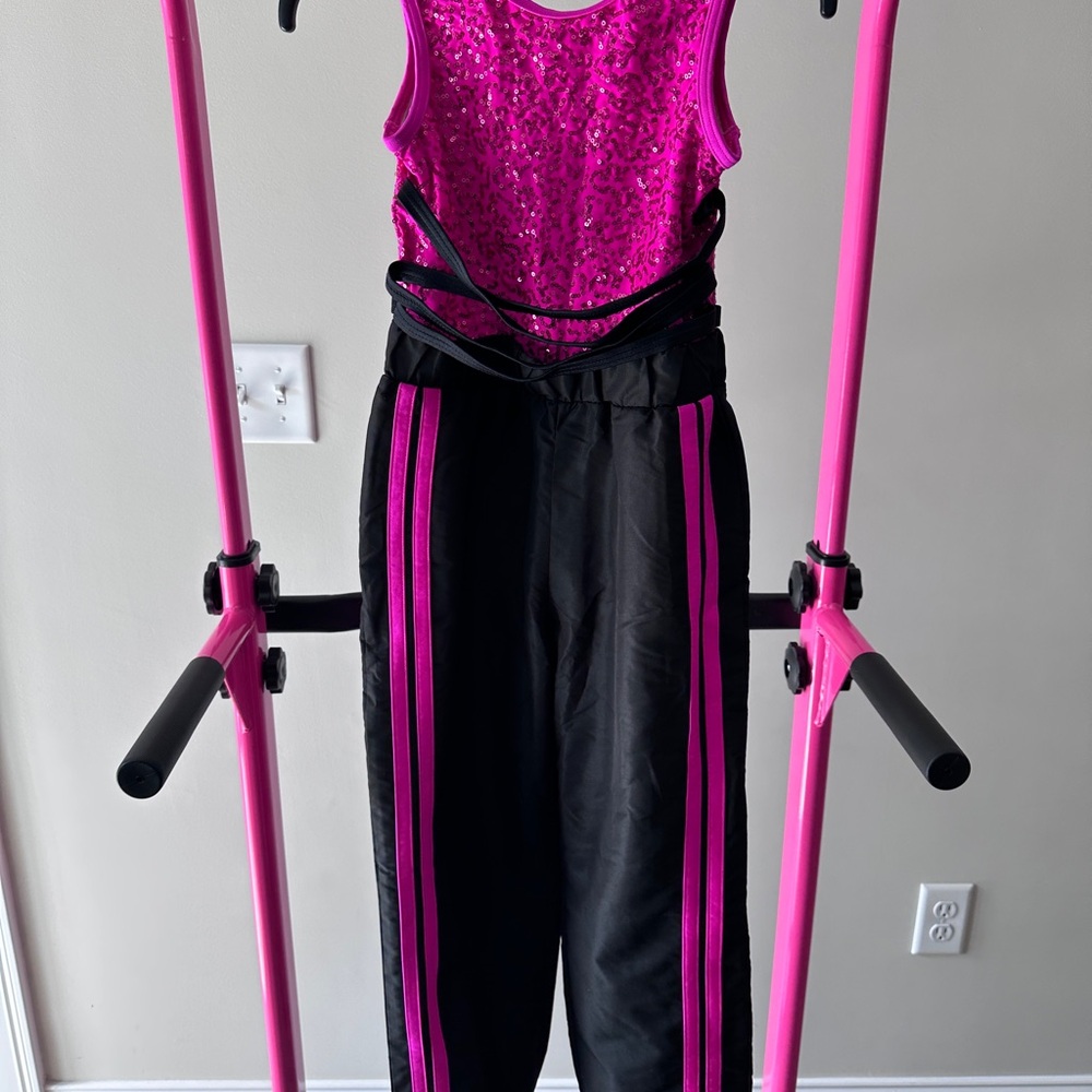 Weissman Pink and Black Kids Dance Costume